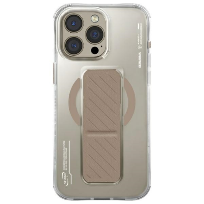 Skinarma - Skinarma iPhone 16 Pro Max Mobilskal MagSafe Grip Stativ - Champagne