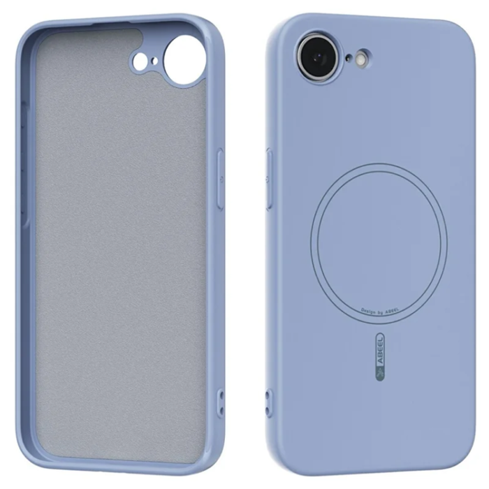 ABEEL - ABEEL iPhone 16e Mobilskal Magsafe Liquid Silikon - Ljusblå