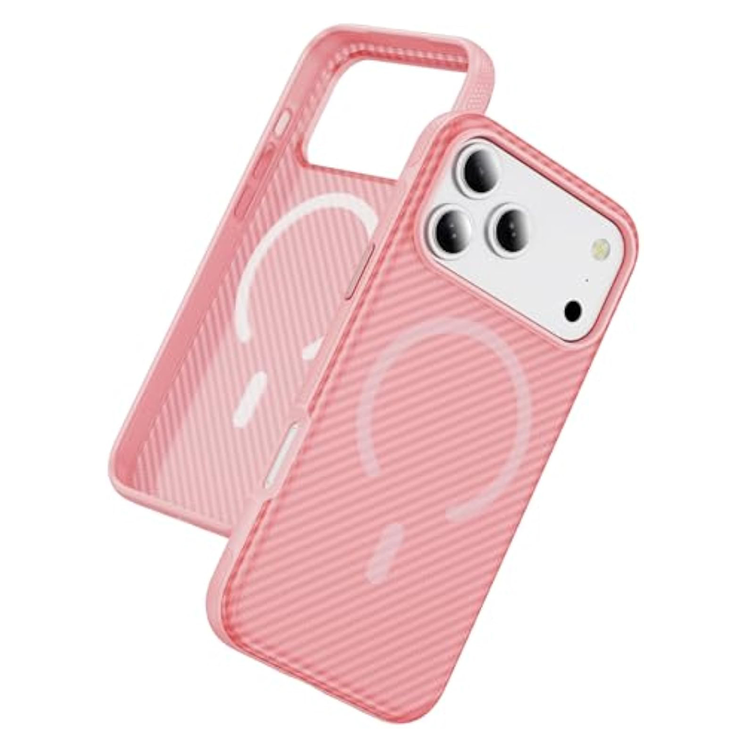 Mobilskal till iPhone 17 Pro Max MagSafe Carbon Fiber - Rosa (Rosa) | 2353 | AlltMobil