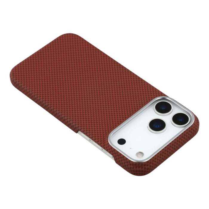 X-Level - X-LEVEL iPhone 17 Pro Mobilskal MagSafe Carbon Nanofiber - Röd