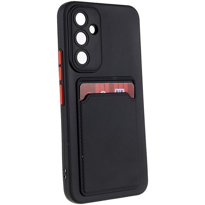 A-One Brand - Galaxy A54 5G Mobilskal Korthållare Soft TPU - Svart