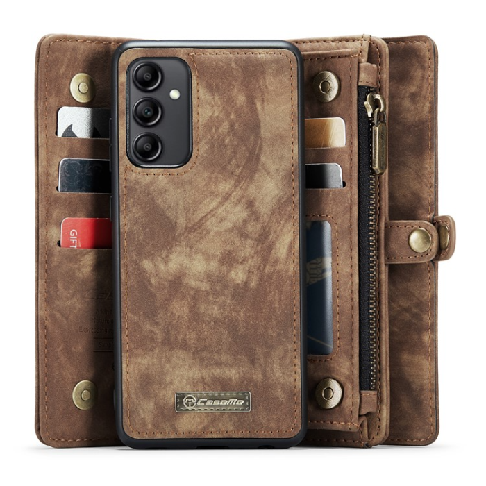 Caseme - Caseme Galaxy A34 5G Plånboksfodral Detachable - Brun