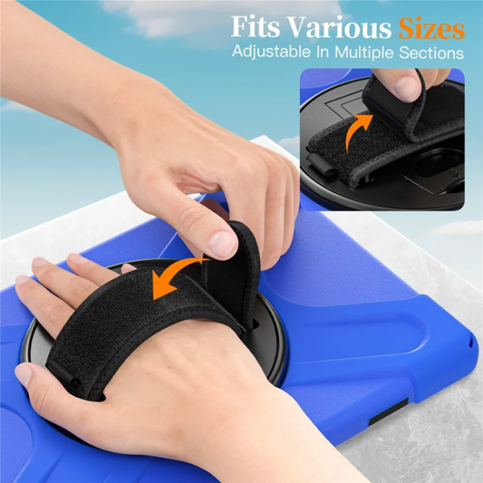 A-One Brand - Galaxy Tab A11 Plus Skal Kickstand Silikon Axelrem - Blå