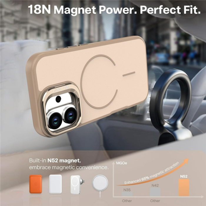 A-One Brand - iPhone 17 Mobilskal MagSafe Skin-Touch Kickstand