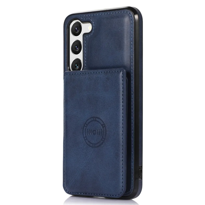 Taltech - Galaxy S23 Mobilskal Korthållare Kickstand Magnetiskt - Blå