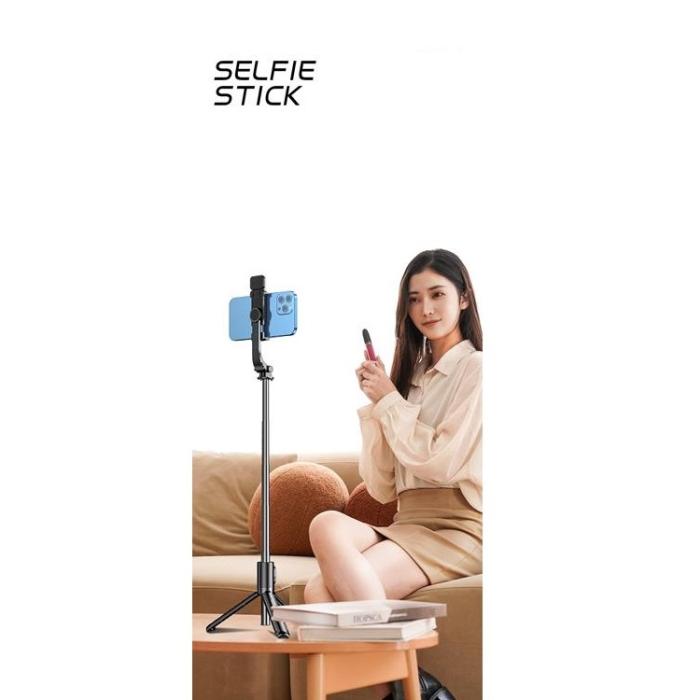 A-One Brand - Selfie Stick Folding Stand Bluetooth med Remote Control - Rosa