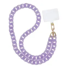 A-One Brand - PANAMA Lång Mobilrem Lanyard 80cm (40cm i öglan) - Lila