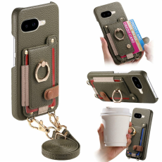 A-One Brand - Google Pixel 9a Mobilskal med Korth&aring;llare Ring Kickstand - Gr&ouml;n