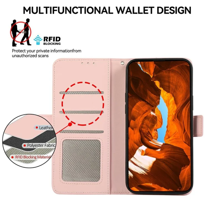 ABEEL - ABEEL iPhone 17 Pro Max Plånboksfodral Läder RFID Skydd