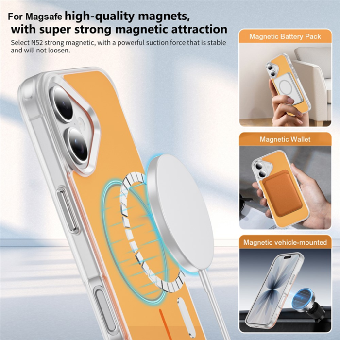 A-One Brand - iPhone 17 Mobilskal MagSafe Skin Touch TPU PC - Orange
