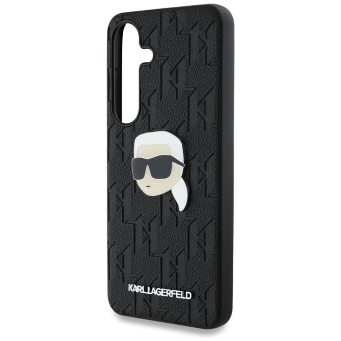 KARL LAGERFELD - Karl Lagerfeld Galaxy S25 Plus Mobilskal Läder Monogram Karl Head - Svart