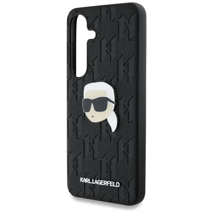 KARL LAGERFELD - Karl Lagerfeld Galaxy S25 Mobilskal Läder Monogram Karl Head - Svart