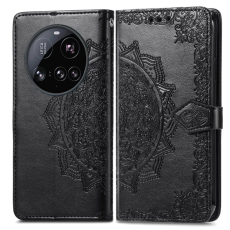 A-One Brand - Xiaomi 15 Ultra Plånboksfodral Mandala Flower Läder - Svart