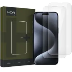 Hofi - HOFI [2-Pack] iPhone 16 Plus H&auml;rdat Glas Sk&auml;rmskydd Pro Plus