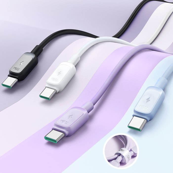 Joyroom - Joyroom USB-C till USB-C kabel 100W 1.2m - Lila
