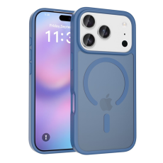A-One Brand - iPhone 17 Pro Mobilskal MagSafe Acrylic Skin Touch - Blå
