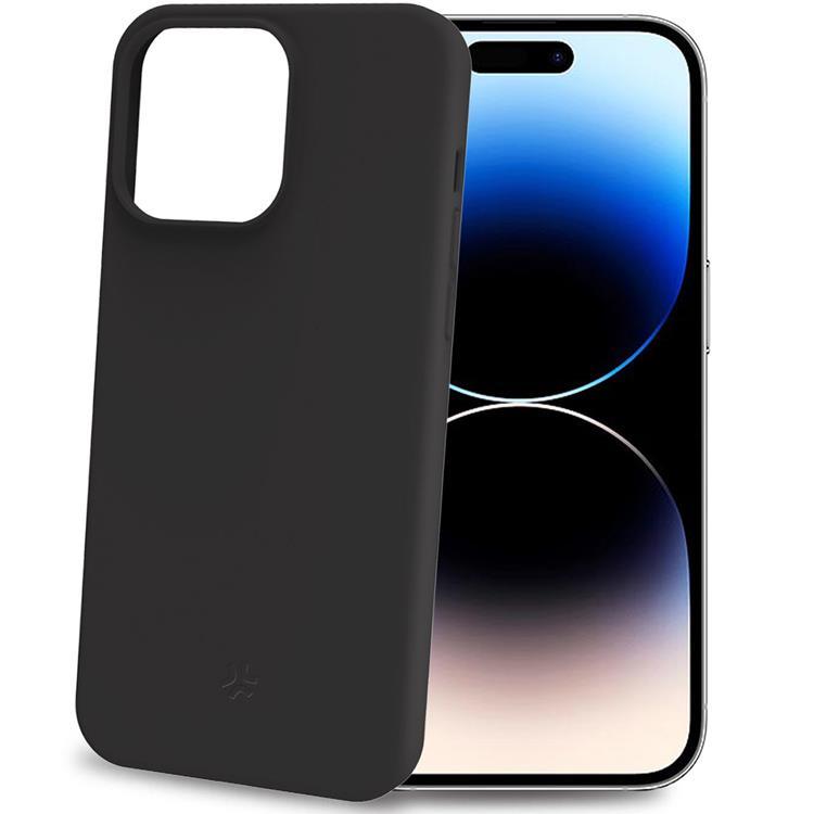 Celly iPhone 16 Pro Mobilskal Cromo Soft Rubber - Svart | 2353 | AlltMobil