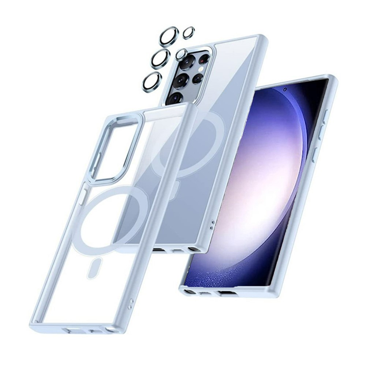 Galaxy S25 Ultra Mobilskal Magsafe Med Kameraskydd Acrylic - Blå | 2353 | AlltMobil