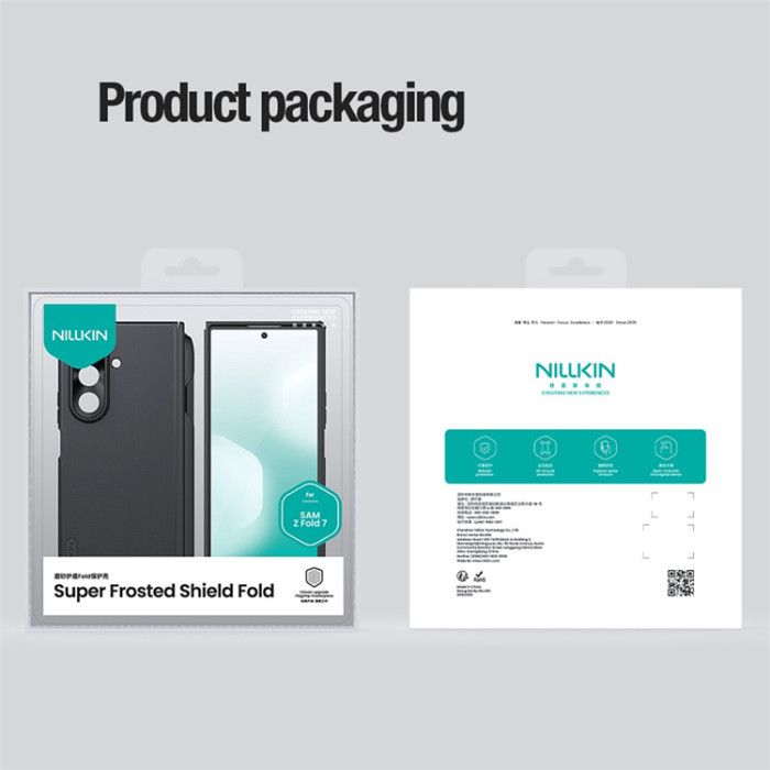 Nillkin - NILLKIN Galaxy Z Fold 7 Mobilskal Stylus Super Frosted - Svart