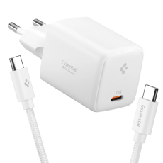 Spigen - Spigen EE451EU Essential 1-Port Snabbladdare 45W + Typ-C Kabel - Vit