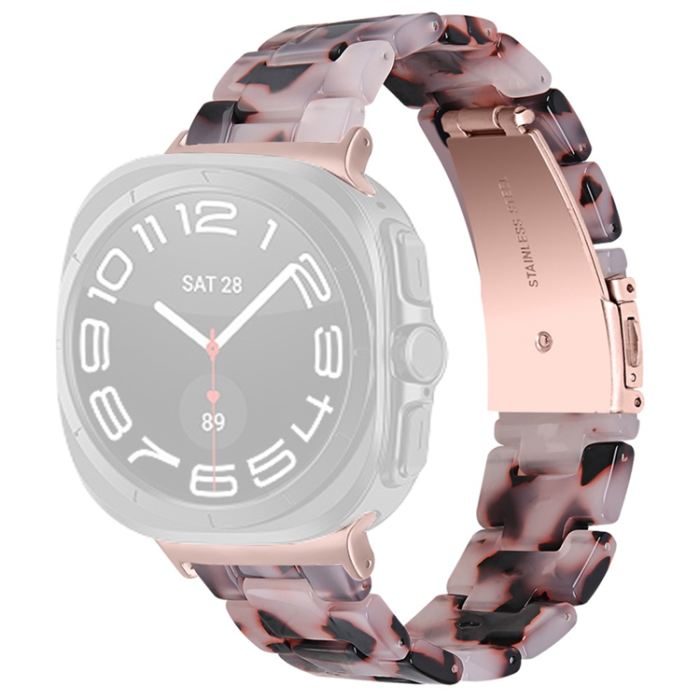 A-One Brand - Galaxy Watch 8/8 Classic (40/44/46mm) Armband Vattentät Acrylic - Rosa/Svart