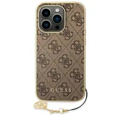 Guess - GUESS iPhone 14 Pro Skal Charms Collection - Brun
