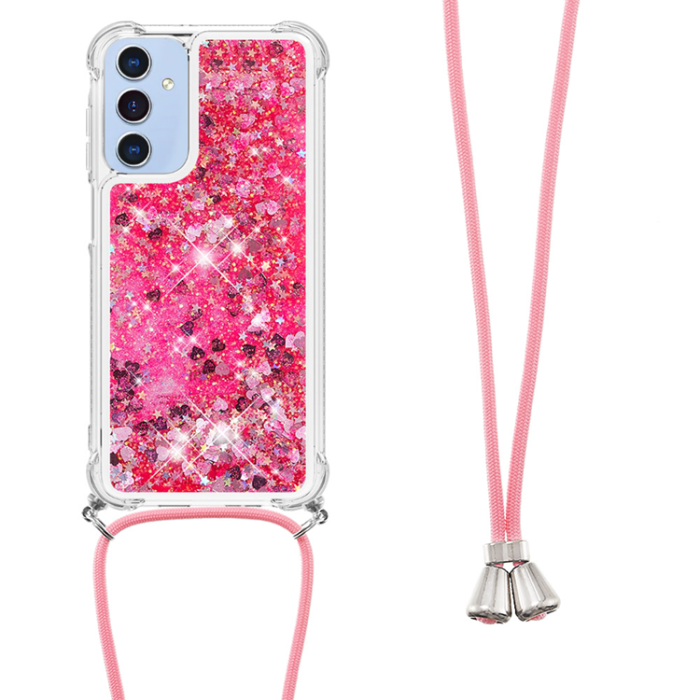 A-One Brand - Galaxy A17 / A26 Mobilskal med Snodd - Rosa / Hearts