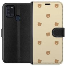 iSecrets - Pl&aring;nboksfodral till Samsung Galaxy A21s med Bj&ouml;rnm&ouml;nster