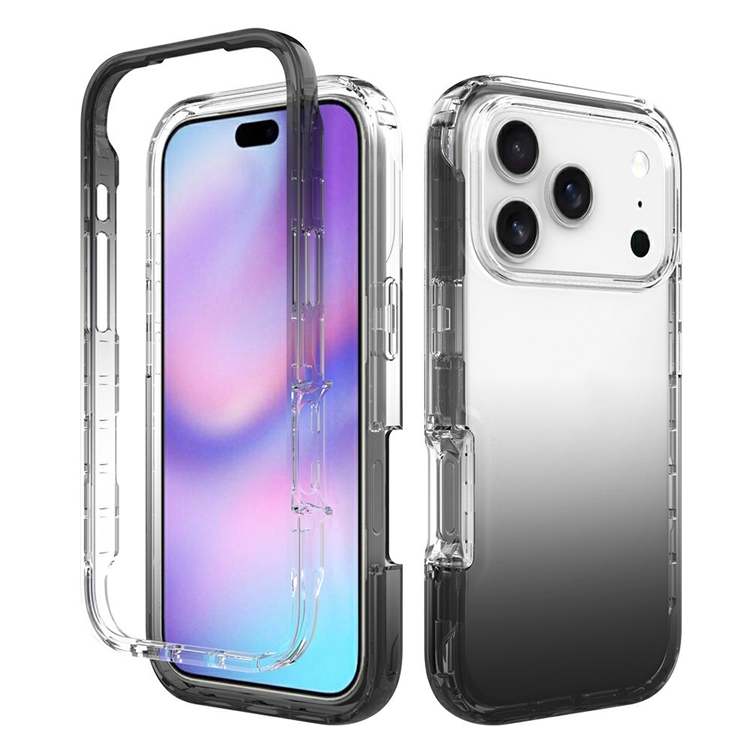 iPhone 17 Pro Max Mobilskal Gradient Färg PC + TPU (Lutningsvart) | 2353 | AlltMobil