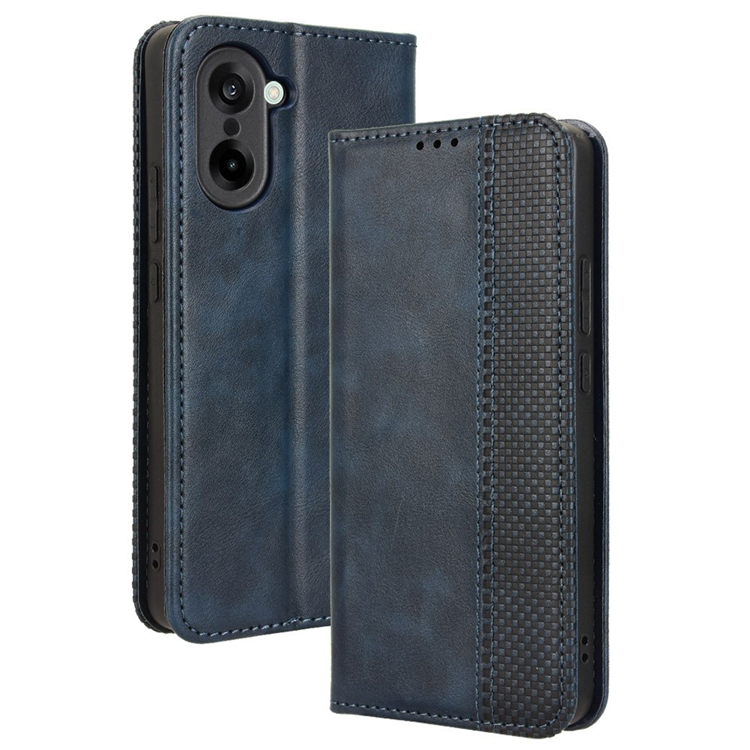 OnePlus Nord CE5 5G Plånboksfodral Retro Texture Konstläder (Blå) | 2353 | AlltMobil