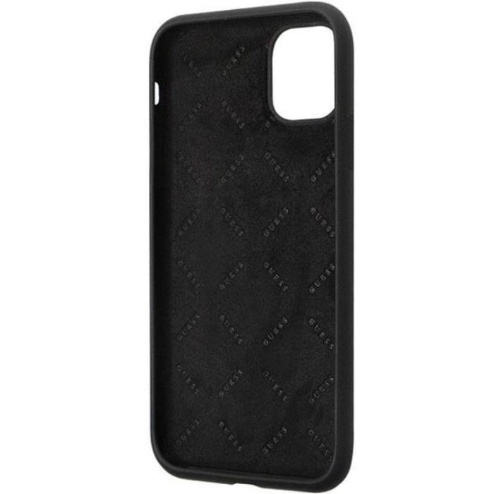 Guess - Guess iPhone 11/XR Mobilskal Silikon Logo Strass - Svart
