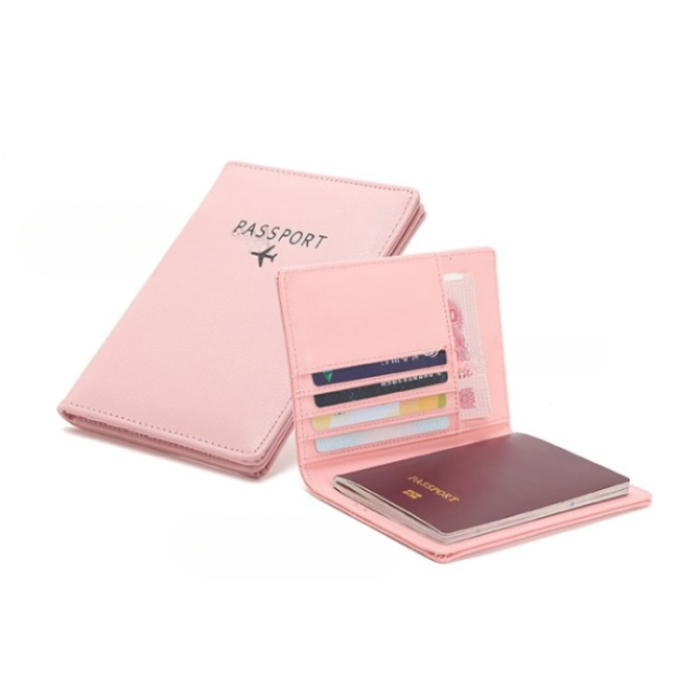 UTGATT - Passhållare Plånbok RFID Korthållare PU-läder - Rosa