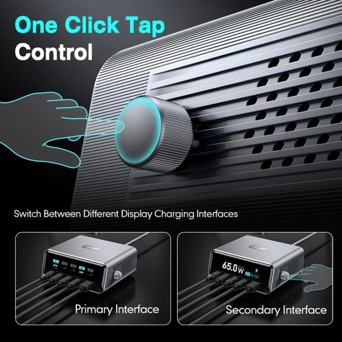 OEM - Smart GaN-Laddningsstation USB-A + 4-Typ-C 265W WLX-60D