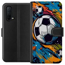 Gustaf - Pl&aring;nboksfodral till OnePlus Nord CE 5G med Fotbollar