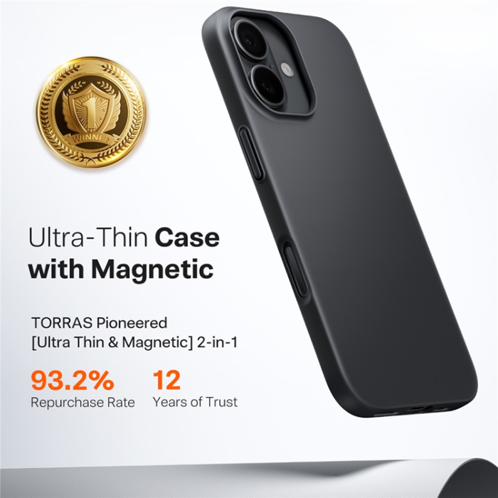 Torras - TORRAS iPhone 17 Mobilskal MagSafe Shockproof - Svart