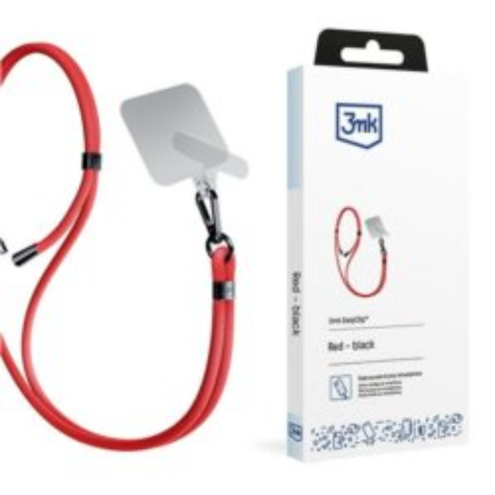 3MK - 3mk Mobil Lanyard Easyclip - Röd