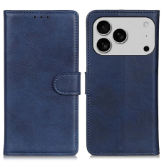 A-One Brand - iPhone 17 Pro Max Plånboksfodral Cowhide Texture - Blå