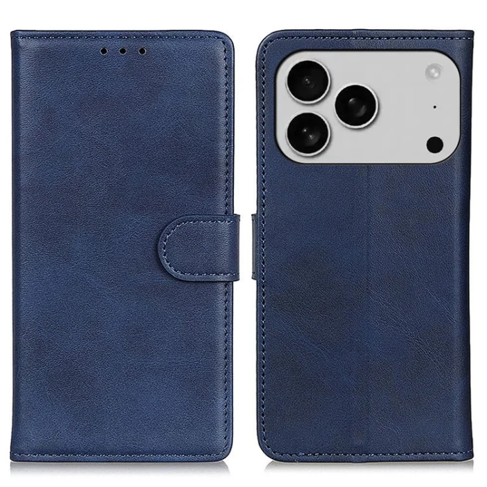 A-One Brand - iPhone 17 Pro Max Plånboksfodral Cowhide Texture - Blå