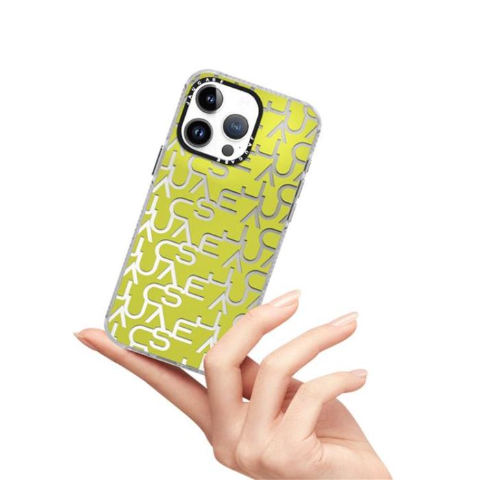 JAUCASE - JAUCASE iPhone 15 Pro Max Mobilskal Letters Design Matte - Lila