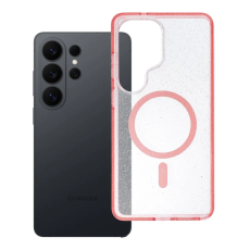 A-One Brand - Mobilskal F&ouml;r Galaxy S26 Ultra Magsafe Clear - Rosa Glitter