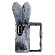 A-One Brand - Galaxy Z Fold7 5G Mobilskal Bunny Ears Plush H&aring;rd PC - Gr&aring;