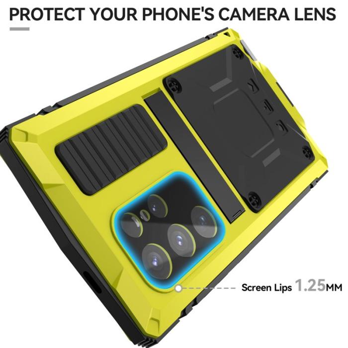 R-JUST - R-JUST Mobilskal till Galaxy S24 Ultra Full Protection Gult