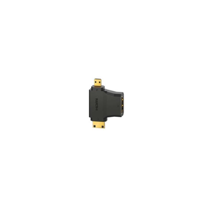 Hama - HAMA Adapter HDMI -HDMI Mini och HDMI Micro Guld Svart