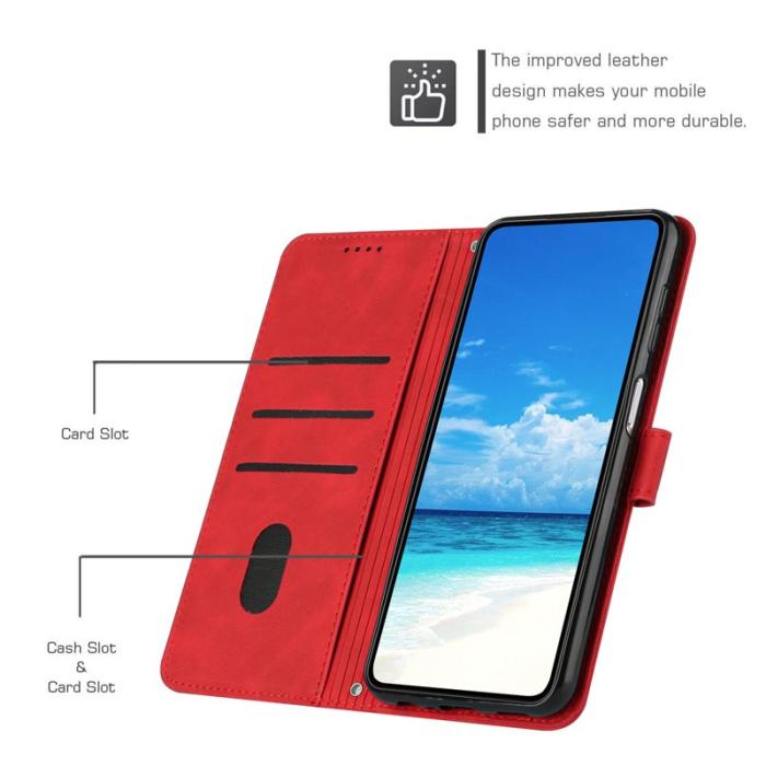 OEM - Mobilfodral för Samsung Galaxy S26 Plus Ställfunktion Konstläder - Röd