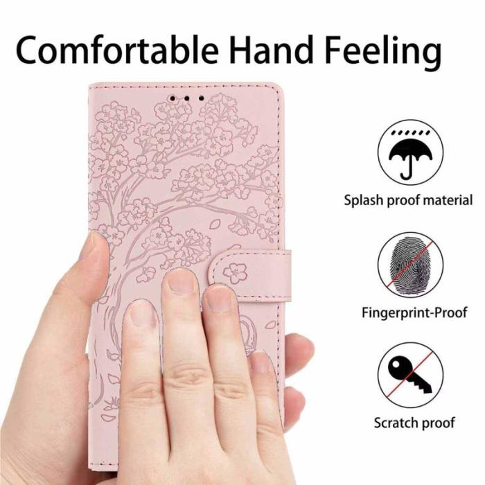 OEM - Plånboksfodral för Samsung Galaxy S26 Plus Ställfunktion Konstläder - Rosa