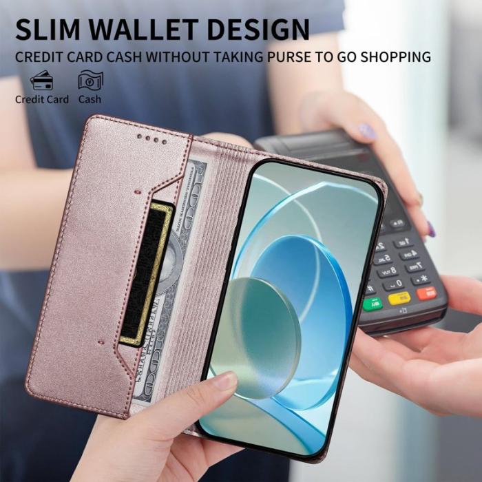 OEM - Plånboksfodral för Samsung Galaxy S26 Plus Ställfunktion Konstläder - Rosa