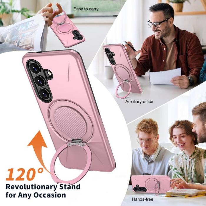 OEM - Mobilskal för Samsung Galaxy S26 Plus Magnetiskt Kickstand TPU + PC - Rosa