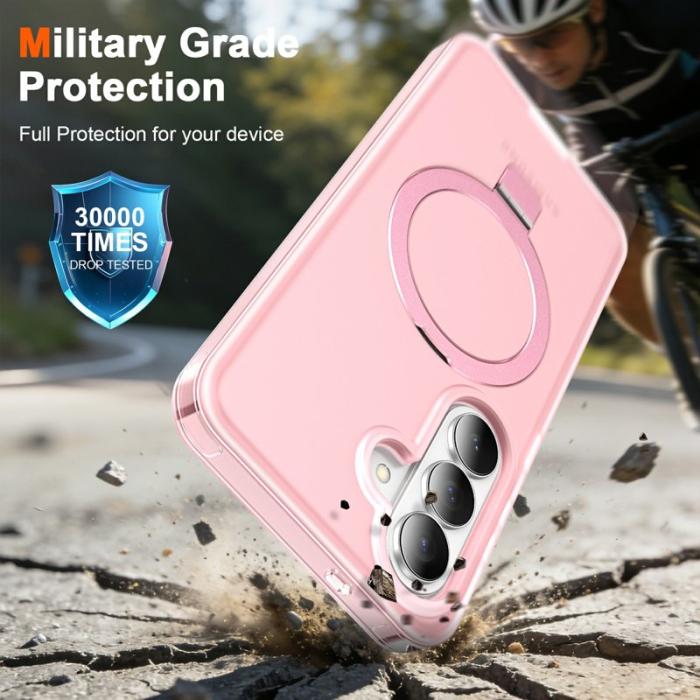 OEM - Mobilskal för Samsung Galaxy S26 Plus Magnetiskt Kickstand TPU + PC - Rosa