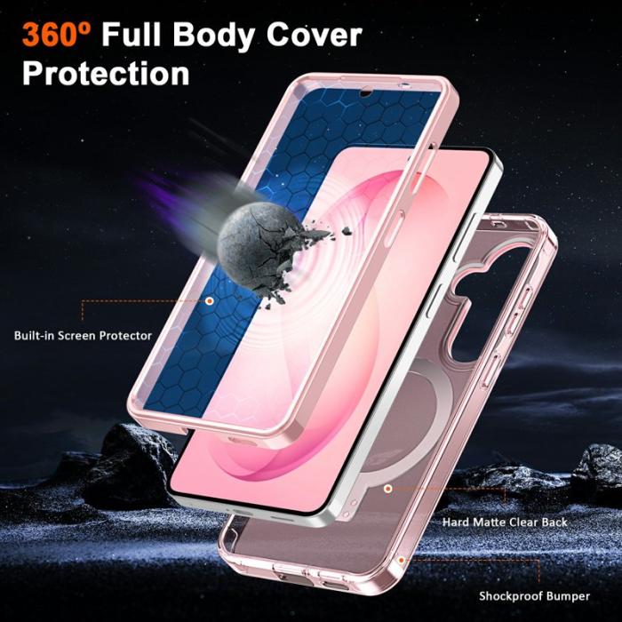 OEM - Mobilskal för Samsung Galaxy S26 Plus Magnetiskt Kickstand TPU + PC - Rosa