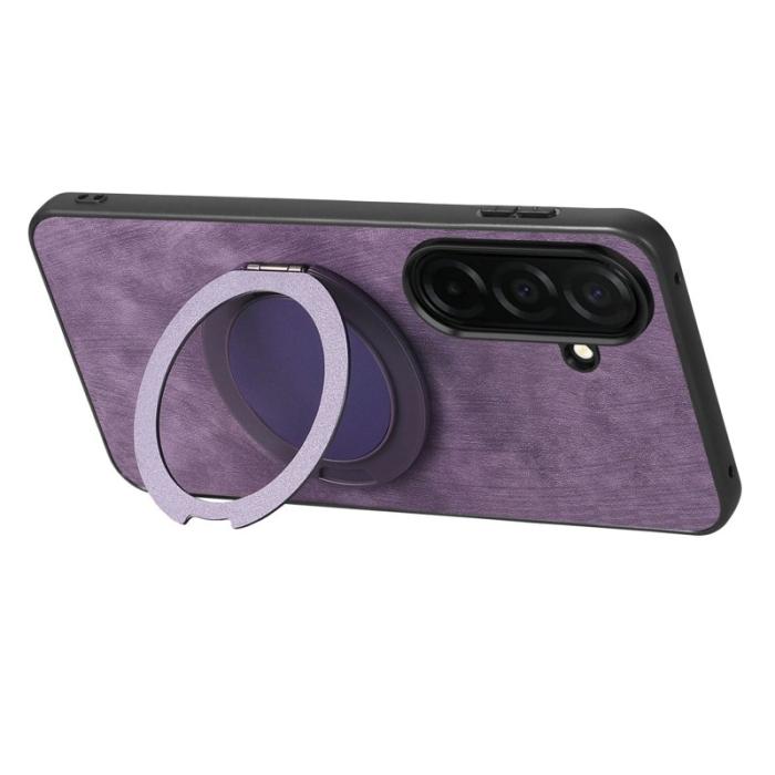 OEM - Mobilskal för Samsung Galaxy S26 Plus Konstläder Kickstand - Lila